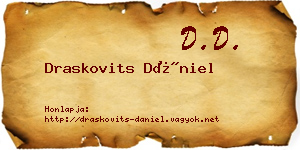 Draskovits Dániel névjegykártya